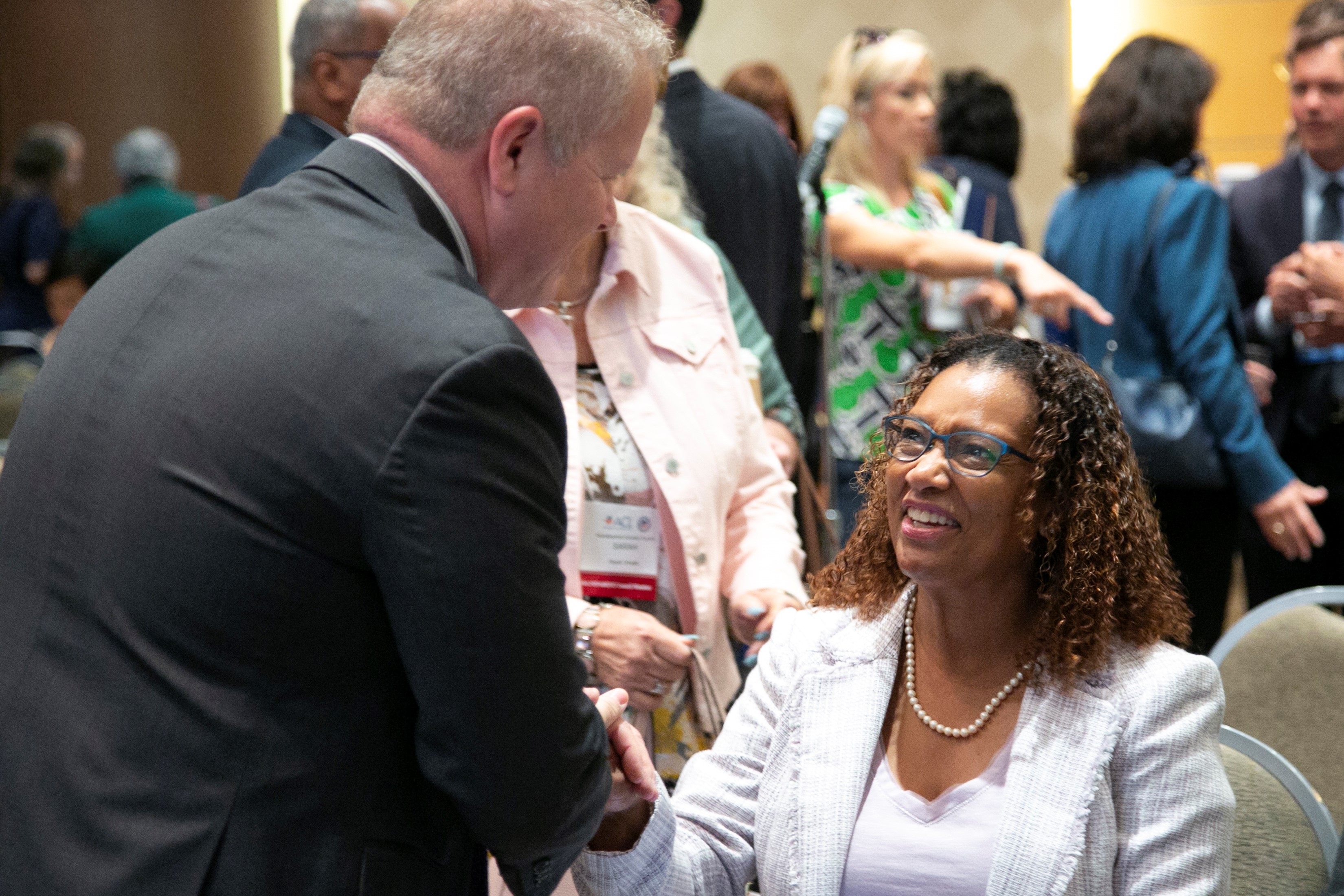 Lance Robertson, Administrator and Assistant Secretary of Aging, Administration for Community Living thanking Dr. Martha Crowder for serving on the Supporting Grandparents Raising Grandchildren Advisory Council