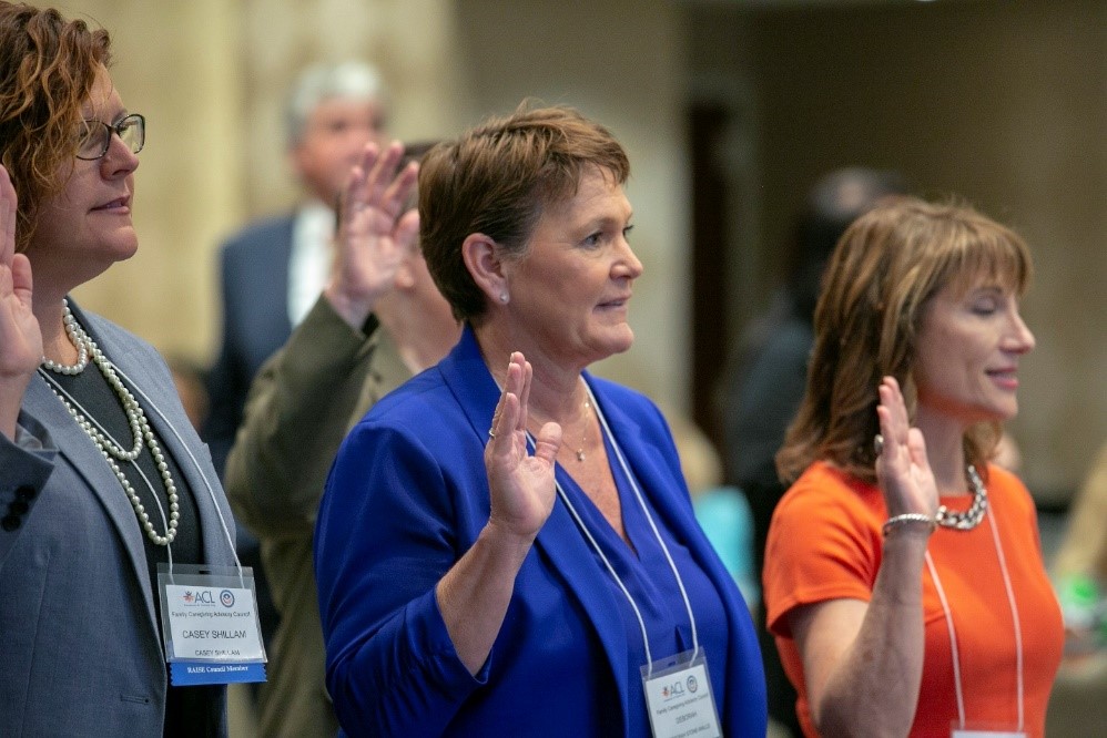 Second set of Family Caregiver Advisory Council members completing oath of office
