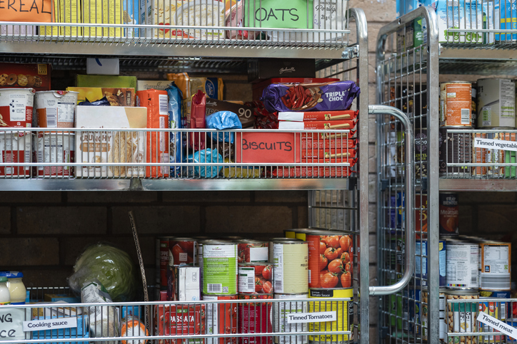 food on a shelf